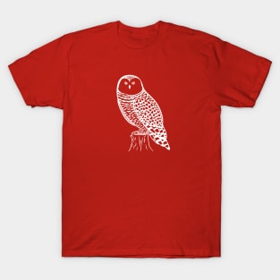 Snowy Owl - detailed hand drawn bird watchers design T-Shirt